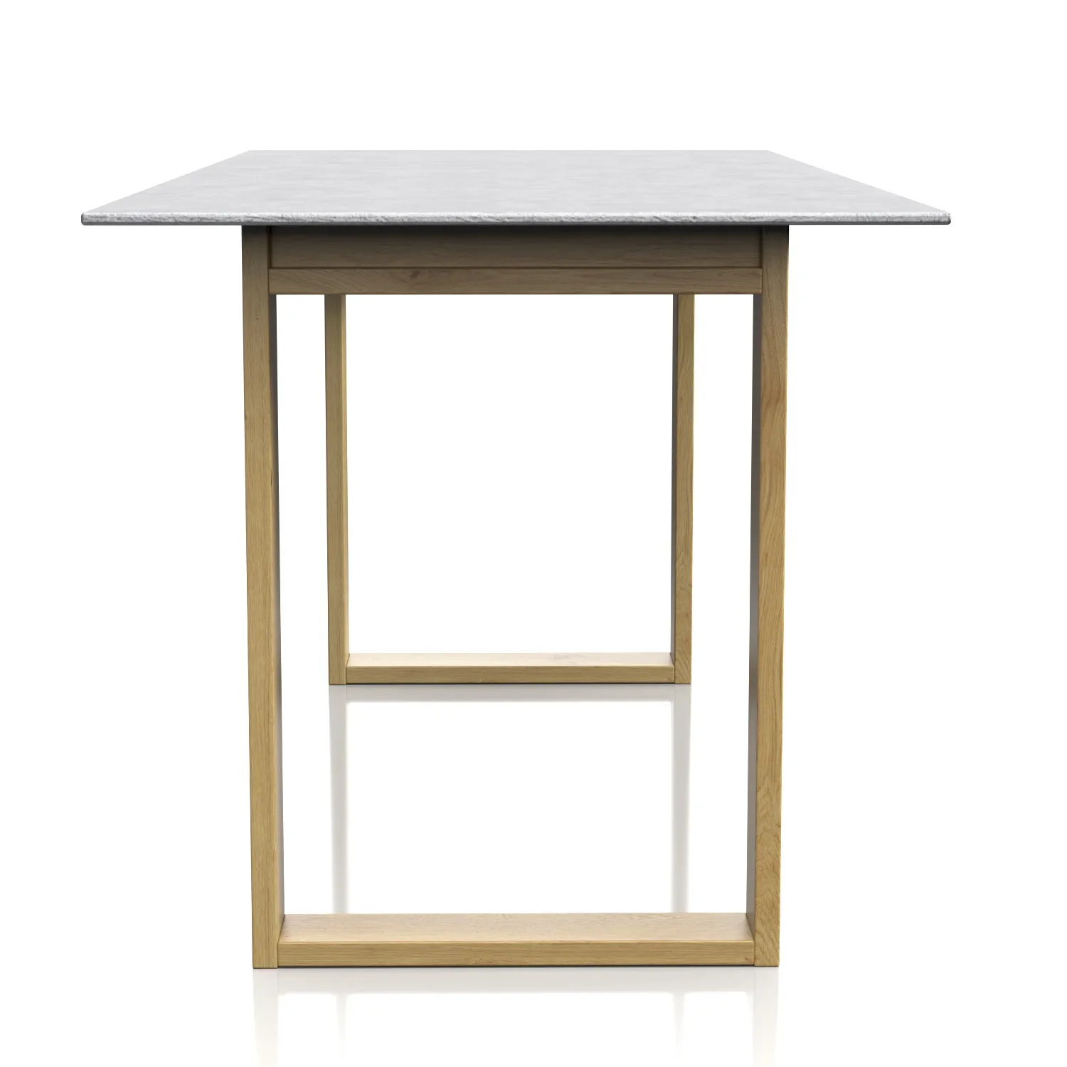 Wooden Base And Top Stone Bar Table 3D Model_03